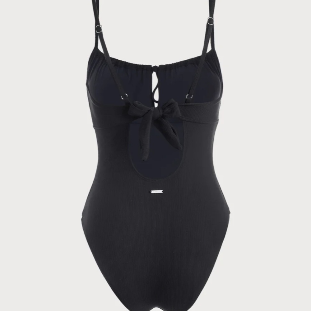 NWT Black Cut Out Backless One-Piece Swimsuit - Picture 6 of 6